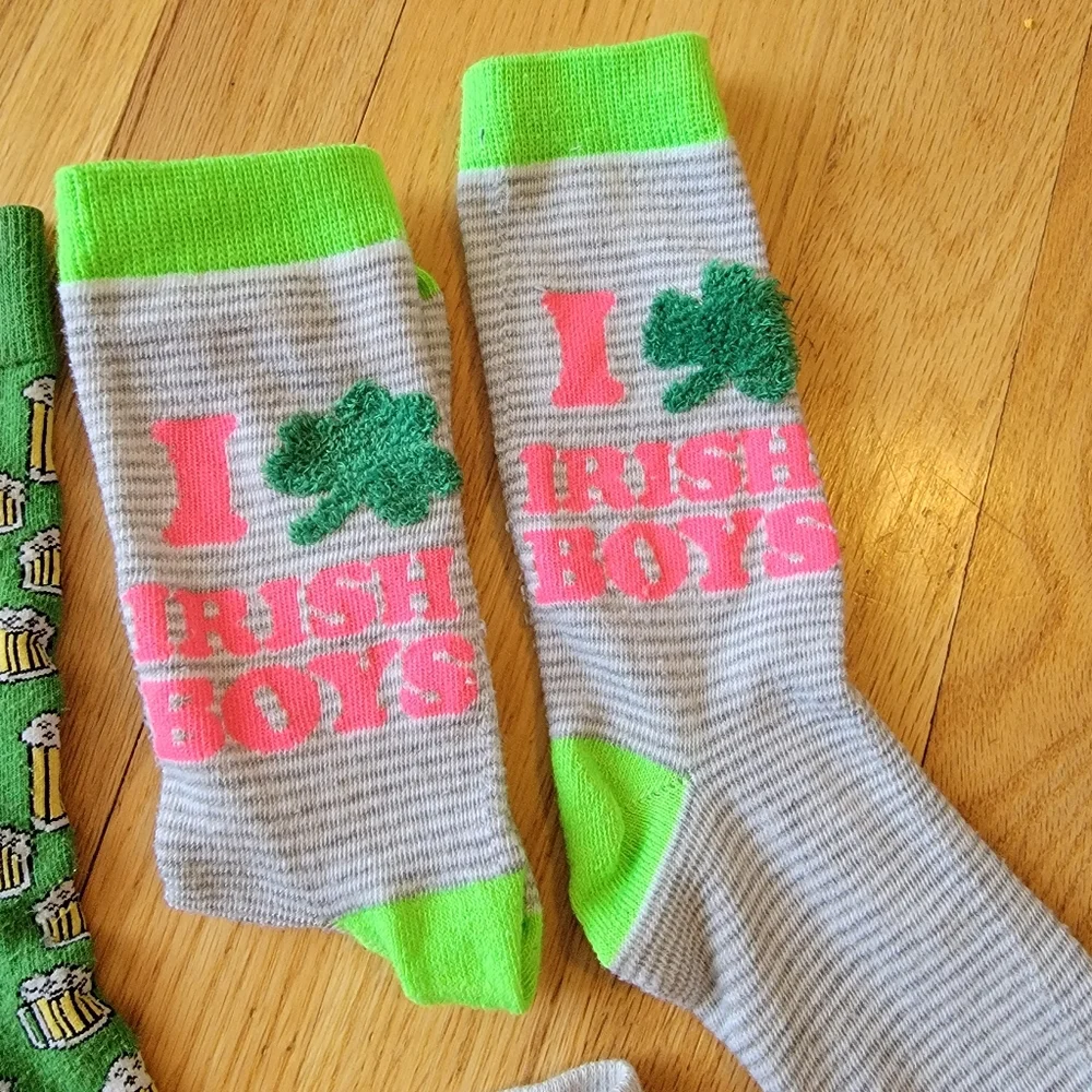 4 Pairs of St. Patrick's Day Socks - Festive Fun Tube Socks